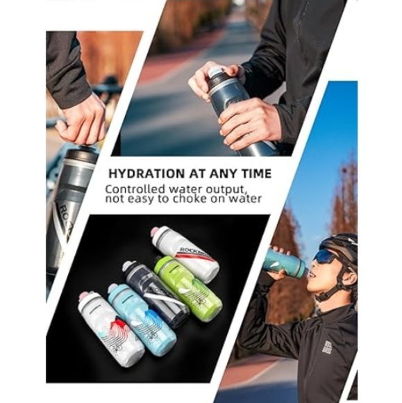 Bicycle Water Bottle 21oz for 5hrs Insulation Squeeze with Leakproof - Picture 6 of 8